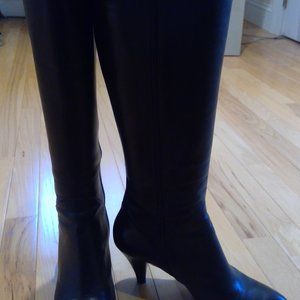 Via Spiga Brown Leather Knee High Heeled Boots